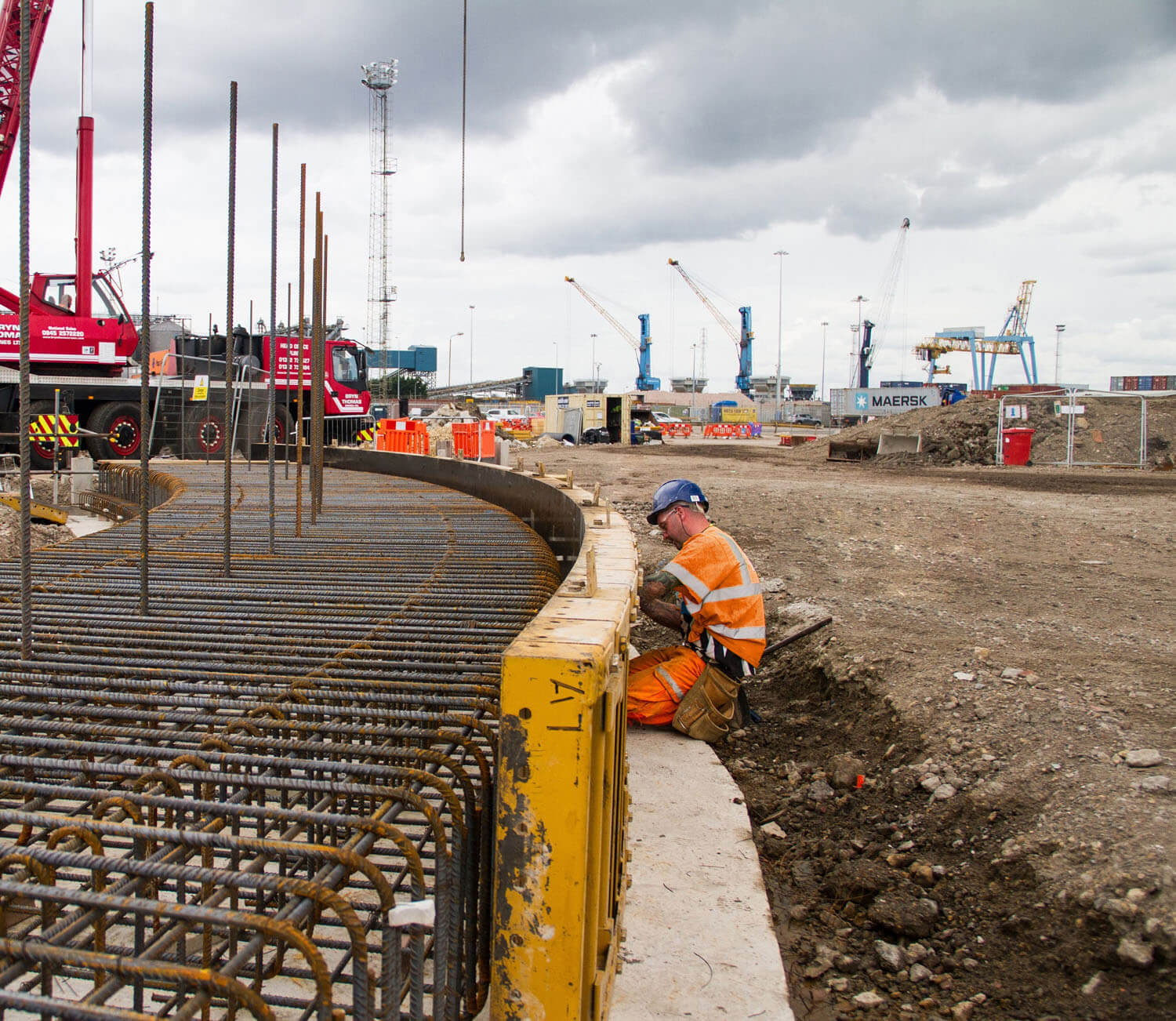 Spencer Group has begun work on the construction of one of three storage silos as part of integrated facilities for the handling, storage and rail-loading of wood pellets at the Port of Tyne.