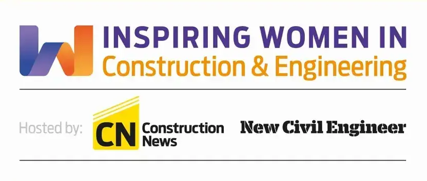 Inspiring Women in Construction Awards logo hosted by Construction News and New Civil Engineer